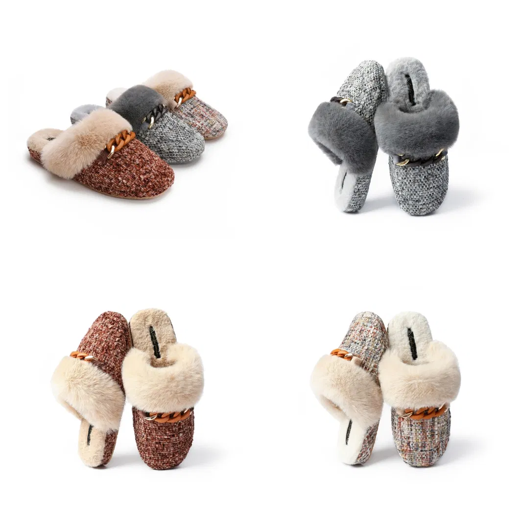 Ready Goods New Fashion Fur Women Slipper