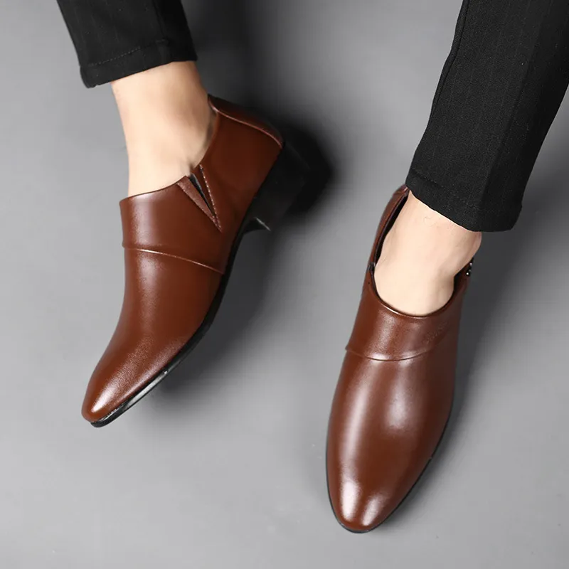Zapatos de vestir de negocios para hombres de talla grande, zapatos casuales para hombres, zapatos versátiles para bodas