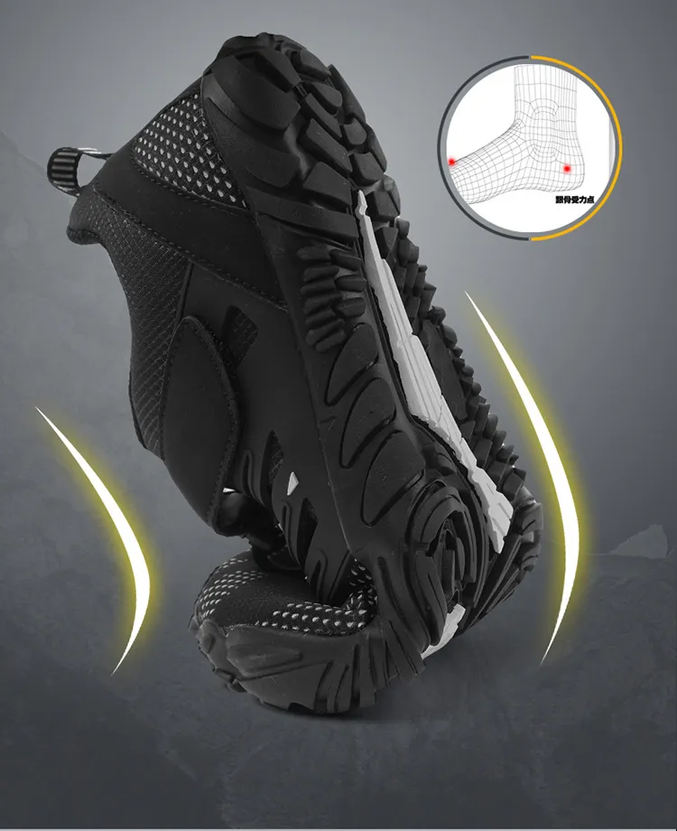 Zapatillas de montañismo unisex antideslizantes para exteriores, calzado deportivo barefoot con suela de goma