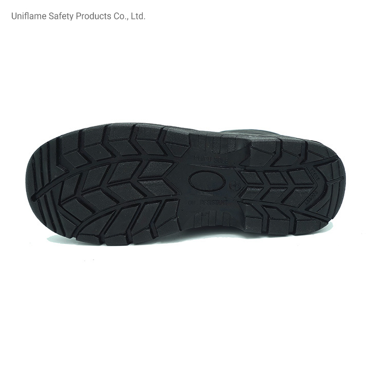 Sbp/S1/S3 Zapatos de trabajo industriales de cuero con puntera de acero y placa de media suela para la protección de hombres trabajadores