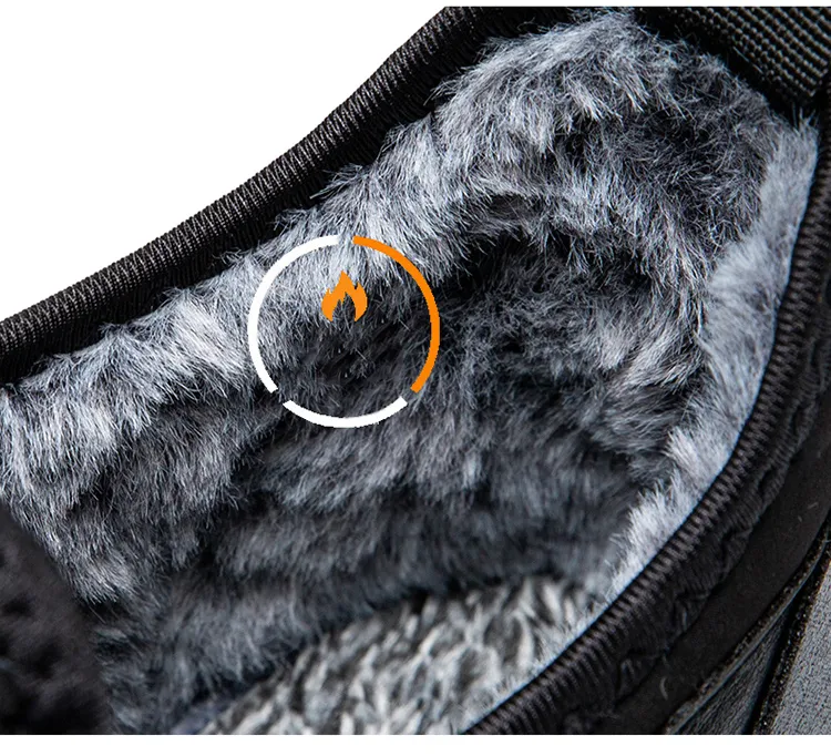 Zapatillas de nieve antideslizantes de felpa cálida unisex para hombres y mujeres, calzado casual de invierno