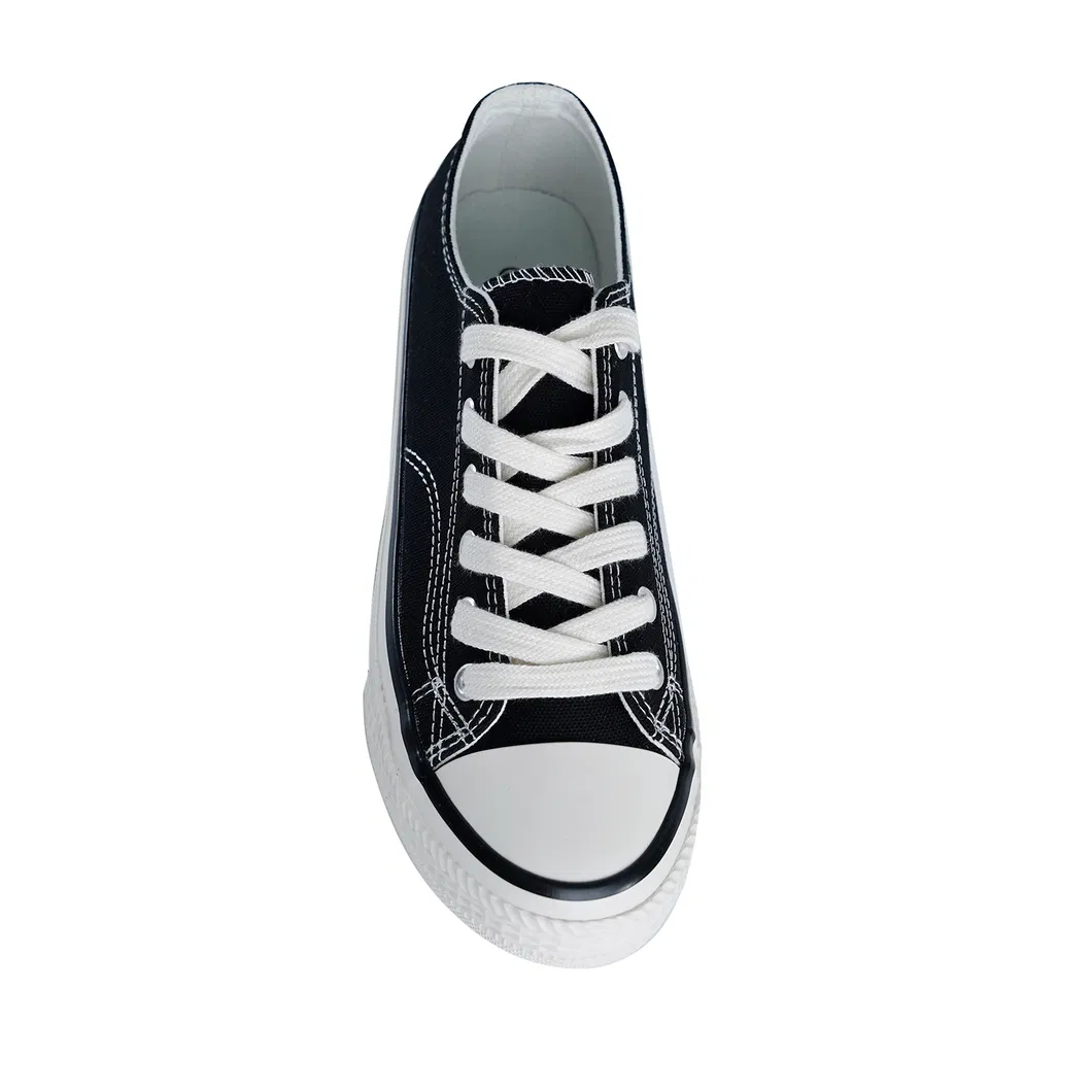 Zapatilla plana de lona unisex casual para escuela, niños y niñas, venta al por mayor