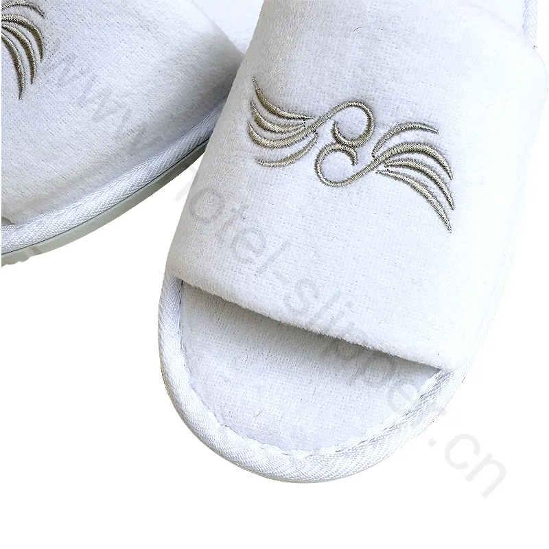 Zapatillas desechables de terciopelo para hotel resort spa