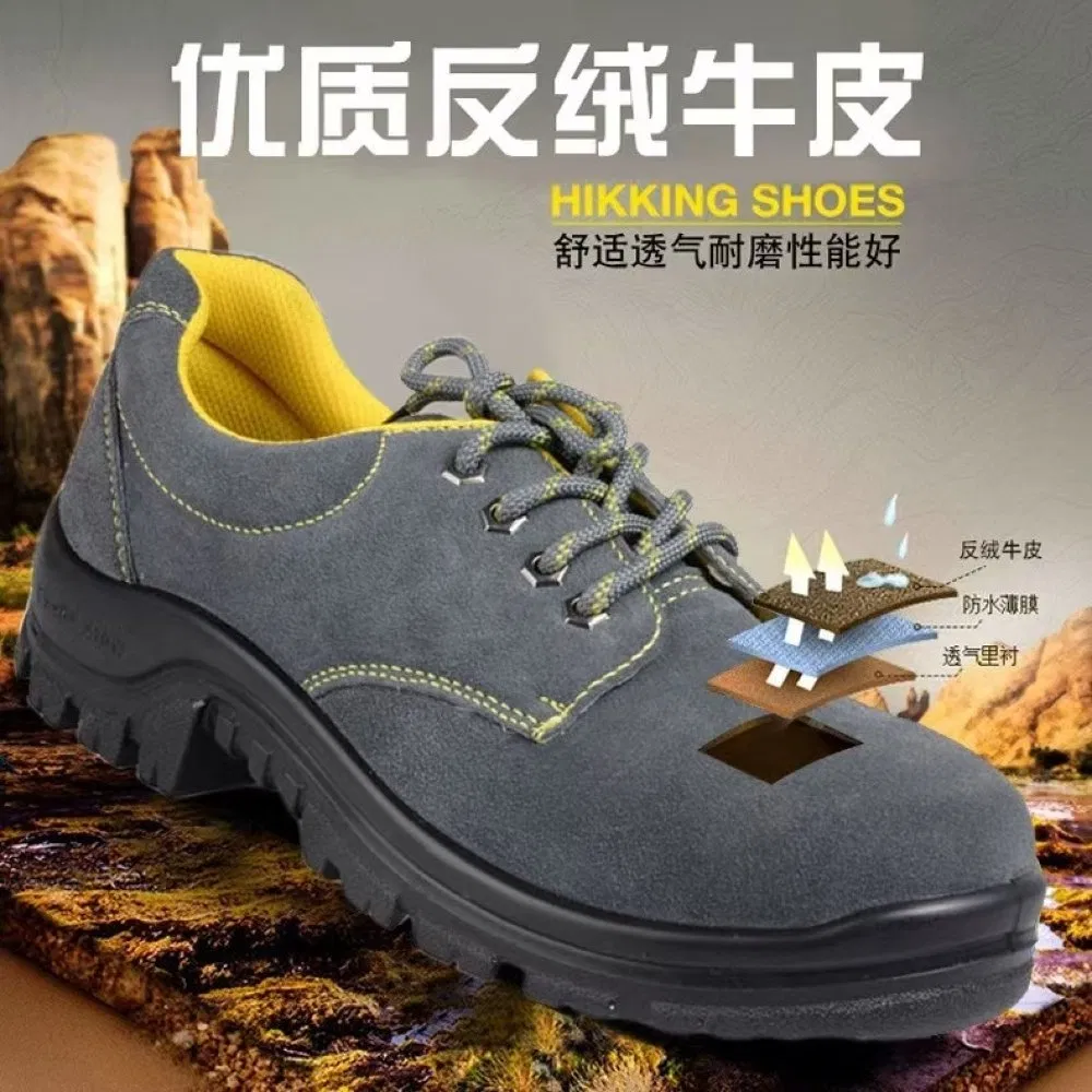 Zapatos de seguridad personalizados de goma transpirable para senderismo y uso en fábrica