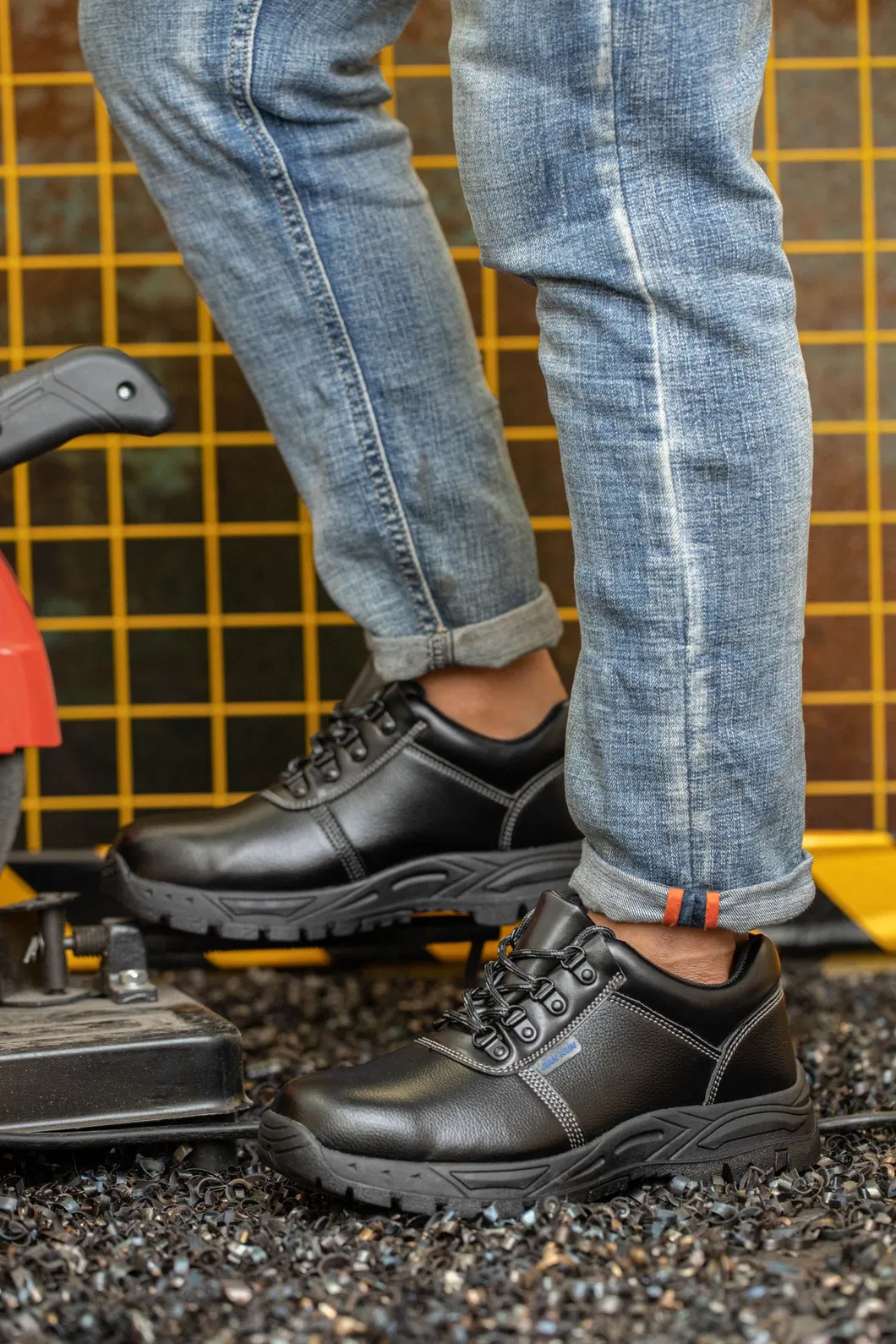 Botas de seguridad de cuero con puntera de acero