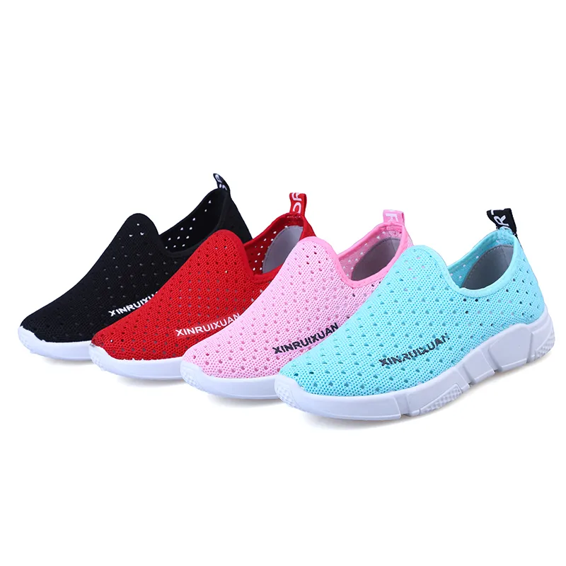 Calzado casual transpirable de malla superior, sin cordones, de primavera y verano, todo tipo, cómodo, suela de moda, zapatillas réplicas, deportivas