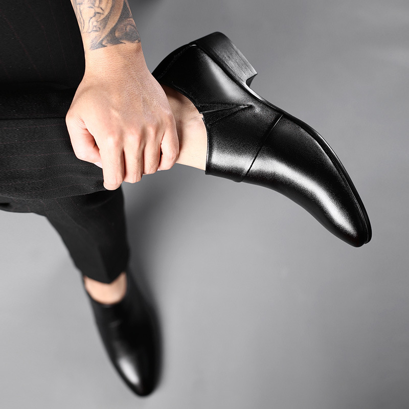 Zapatos de vestir de negocios para hombres de talla grande, zapatos casuales para hombres, zapatos versátiles para bodas