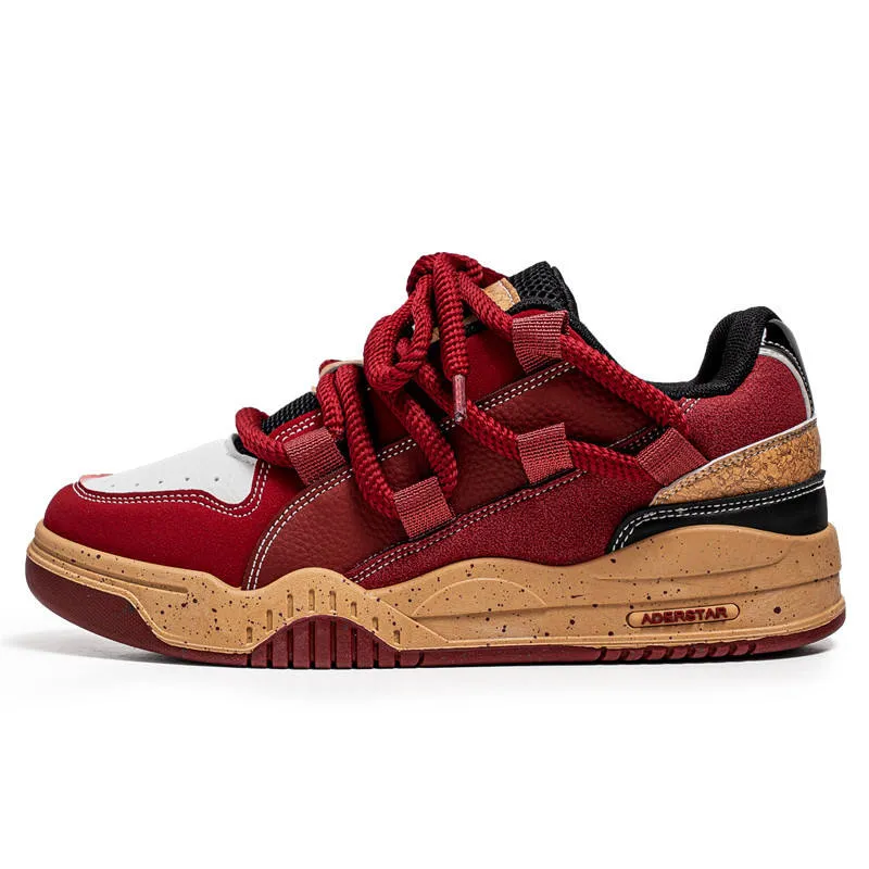 Zapatillas casuales de moda para hombres, color rojo vino, zapatos de plataforma de diseño exclusivo, zapatos de malla