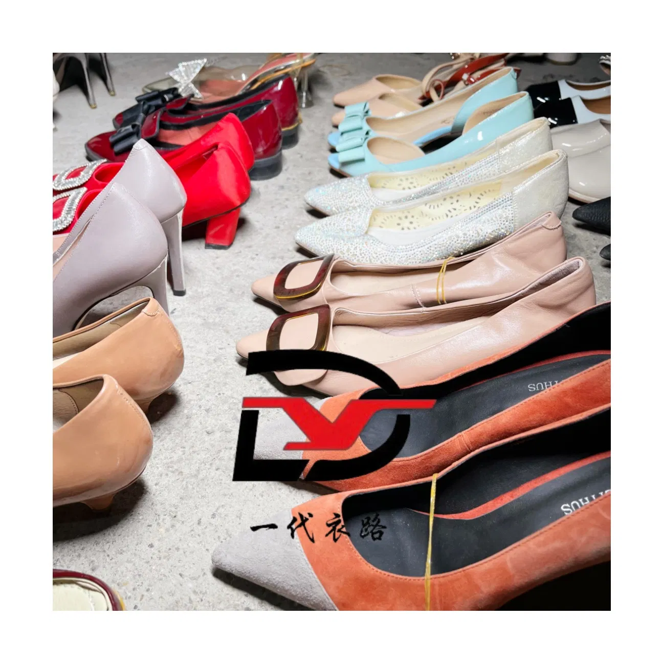 S15 Zapatos de tacón alto para mujeres usados, zapatos de moda, tacones delgados, cuero para adultos, paquete barato