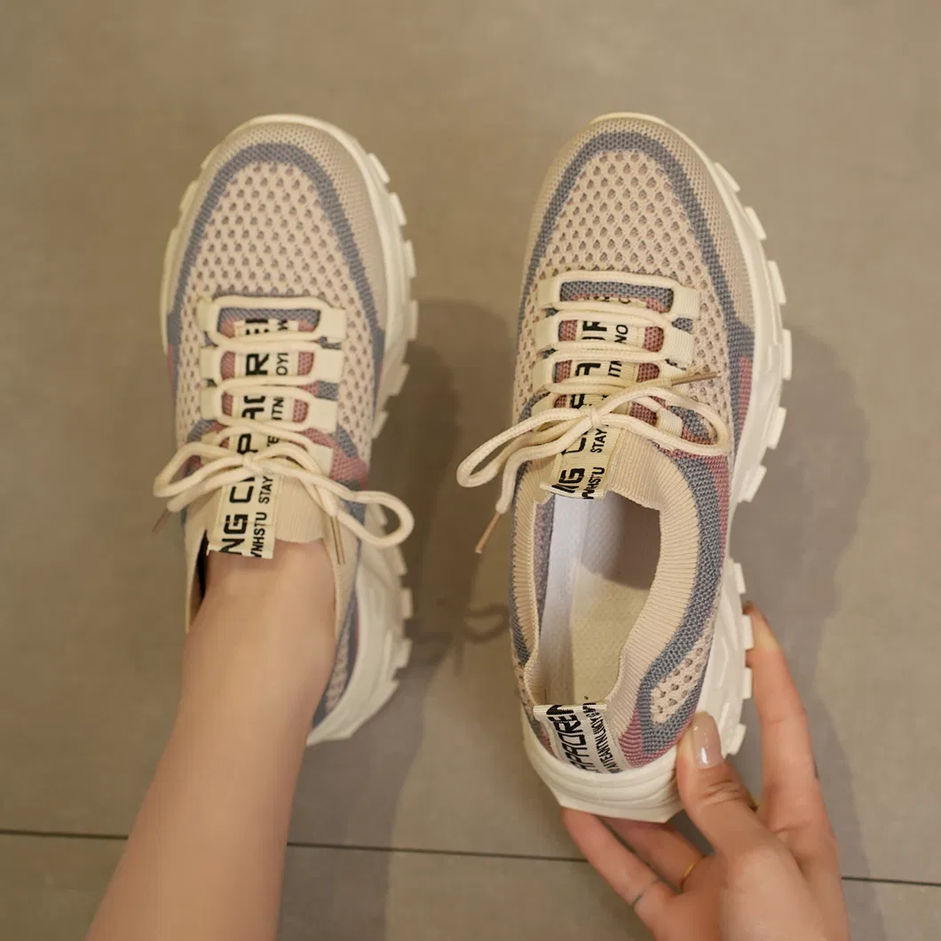 Zapatos deportivos casuales para mujeres, cómodos y transpirables, diseño de moda, marca popular de zapatillas de gimnasio