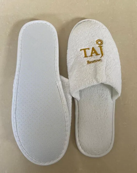 Zapatillas desechables personalizadas blancas para hoteles al por mayor