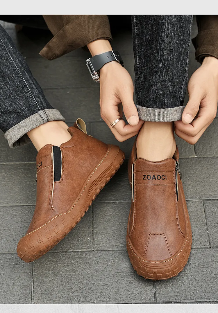 Zapatos de tablero casuales cómodos para hombres - Diseño sin cordones
