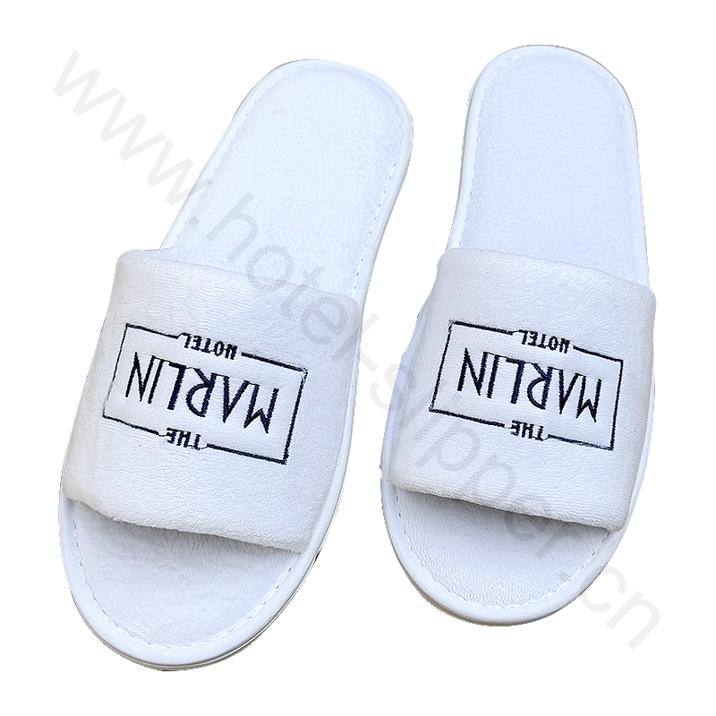Hotel Resort SPA Zapatillas desechables de terciopelo coral/corte de terciopelo interiores antideslizantes personalizadas