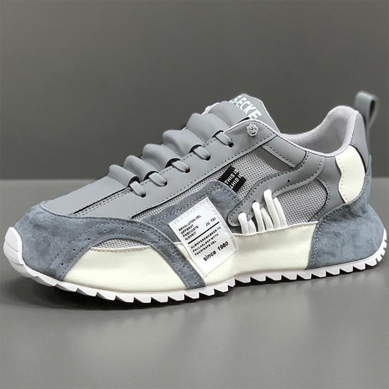 Zapatillas de running para hombres en malla de ante verde menta transpirables