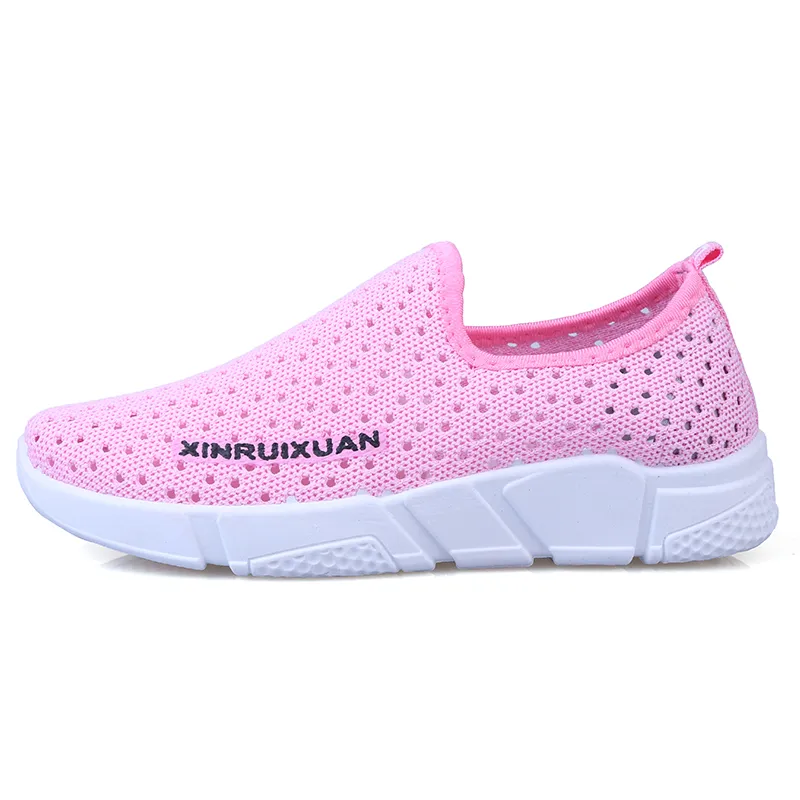 Calzado casual transpirable de malla superior, sin cordones, de primavera y verano, todo tipo, cómodo, suela de moda, zapatillas réplicas, deportivas