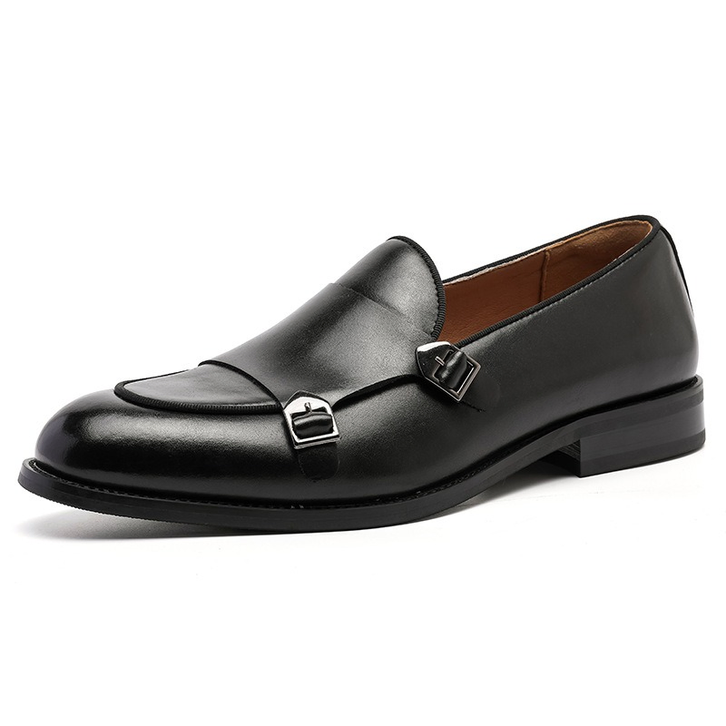 Zapatos de vestir para hombres OEM - Zapatos de cuero genuino personalizables para regalos corporativos