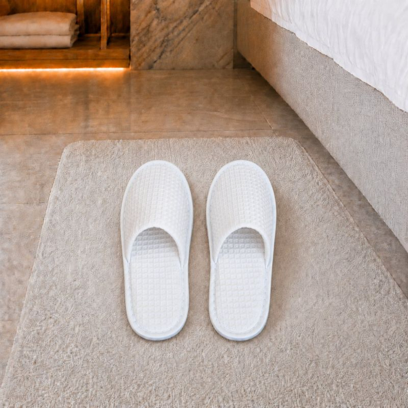 Zapatillas de lujo para hotel con suela EVA antideslizante para uso en spa y habitaciones de huéspedes