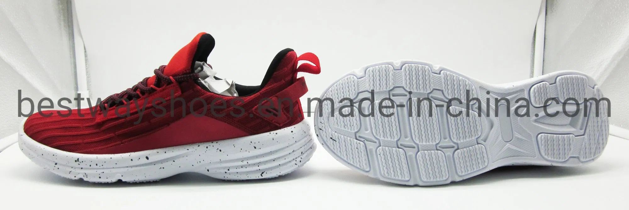 Nuevas zapatillas deportivas cómodas con parte superior de punto transpirable y suela de MD para correr