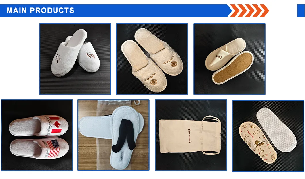 Zapatillas de hotel cómodas, ligeras, duraderas, desechables y ecológicas para la recepción de huéspedes