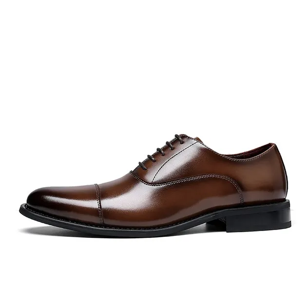 Zapatos de vestir para hombres OEM - Zapatos de cuero genuino personalizables para regalos corporativos