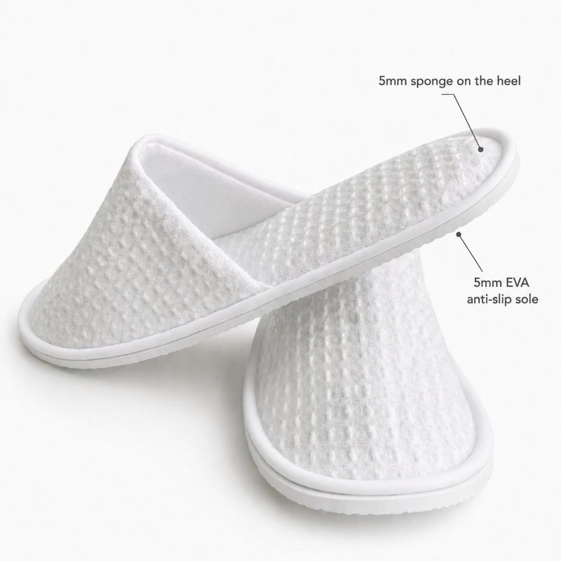 Zapatillas de lujo para hotel con suela EVA antideslizante para uso en spa y habitaciones de huéspedes