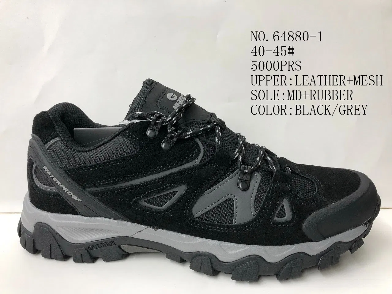 Hombres Zapatos de Senderismo de Buena Calidad para Exterior con Parte Superior de Cuero
