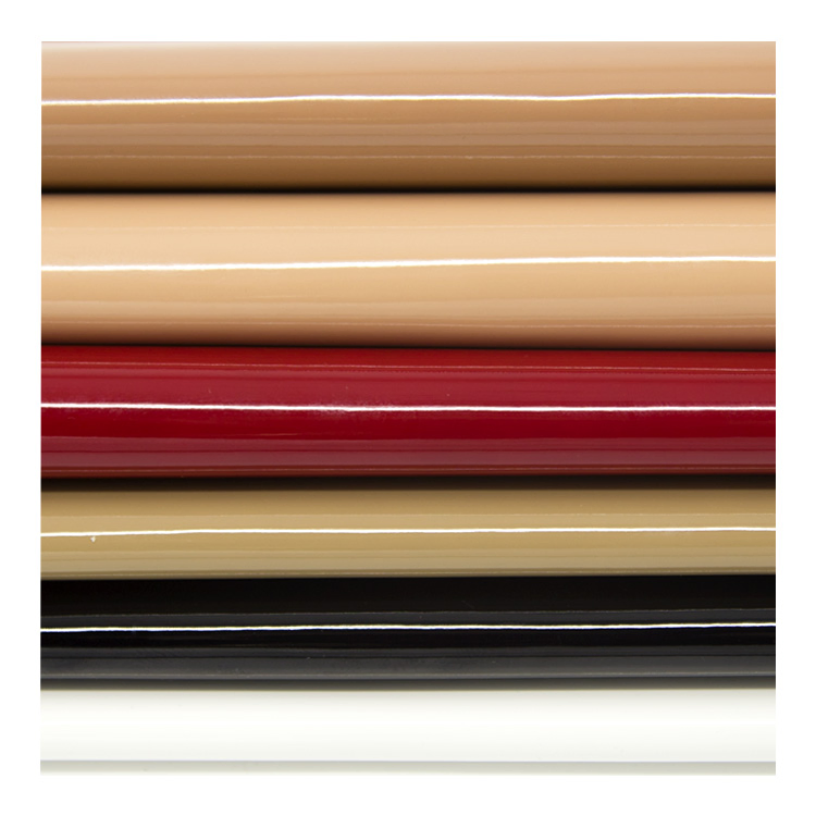 Cuero sintético de PU patentado de calidad premium y colorido para la parte superior del zapato