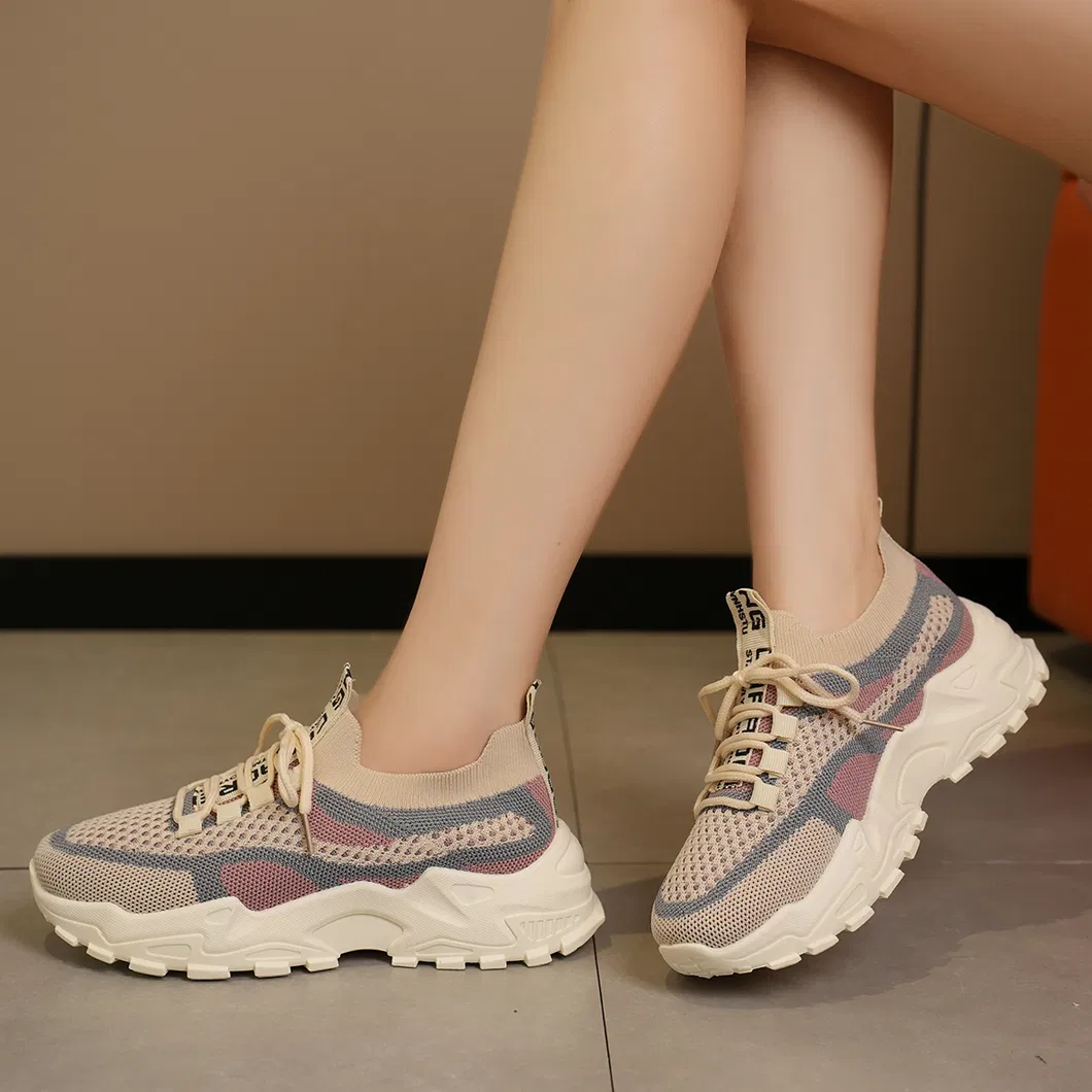 Zapatos deportivos casuales para mujeres, cómodos y transpirables, diseño de moda, marca popular de zapatillas de gimnasio