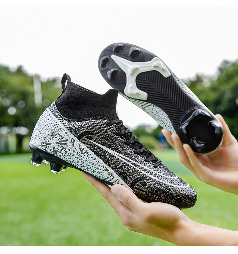 Calzado personalizado al por mayor de fábrica, zapatos de fútbol al aire libre, tacos de entrenamiento, diseño cómodo, zapatillas casuales, zapatos de fútbol para hombres personalizados