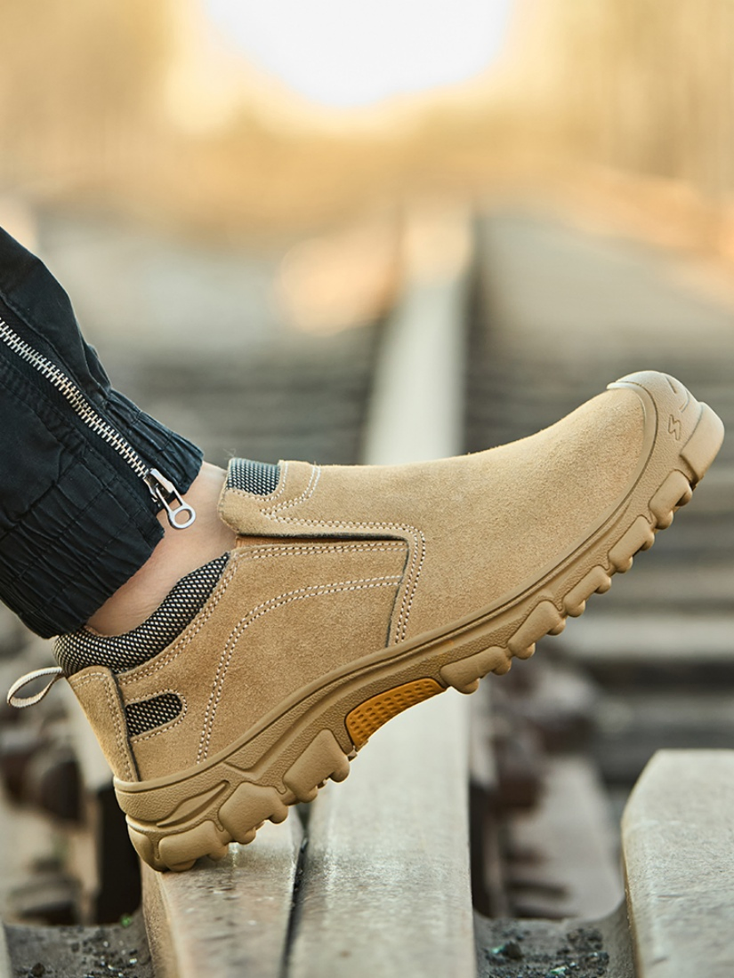 Jy813 Zapato de seguridad de acero con punta de acero EVA para talleres industriales