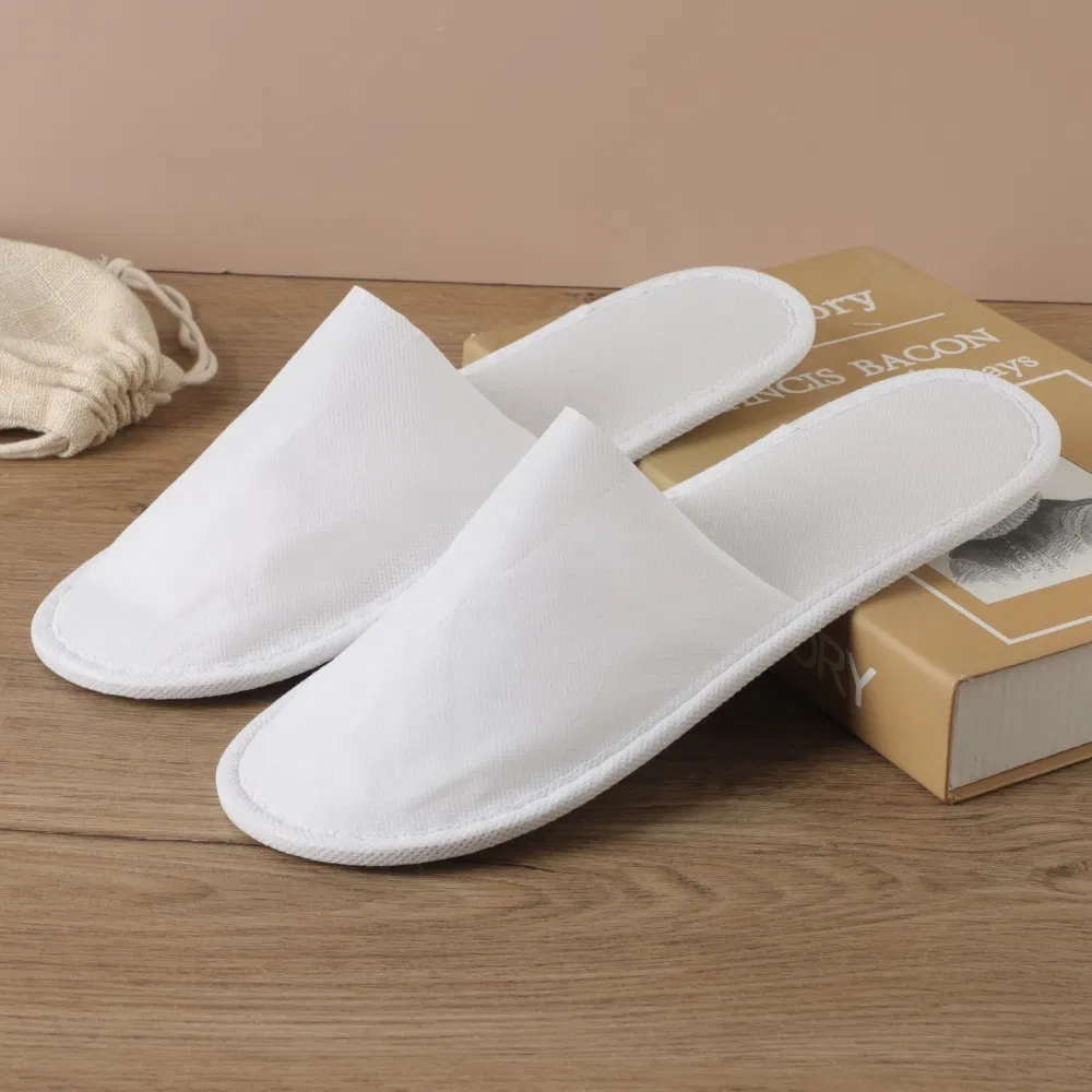Zapatilla desechable individual transpirable de no tejido con punta cerrada para hotel premium