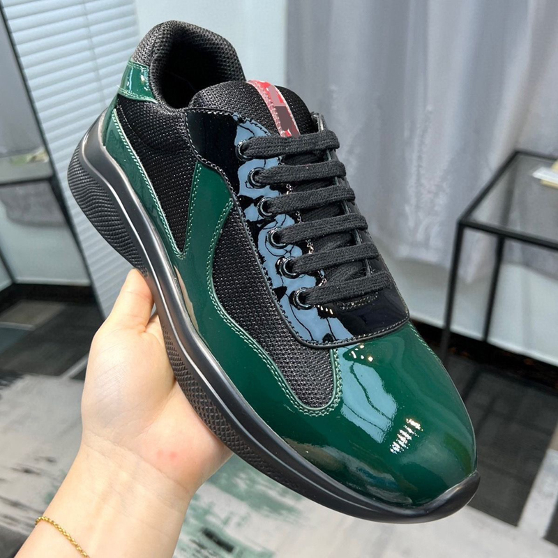 Zapatos de lujo casuales de venta caliente, zapatos de cuero, zapatillas de moda para correr, zapatillas negras de nylon