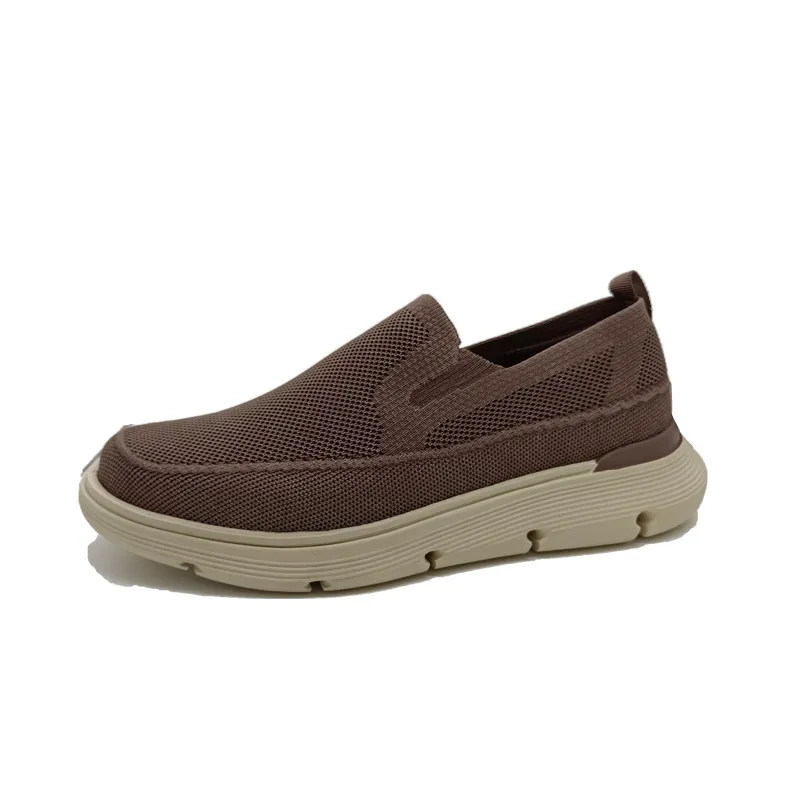 Zapatos casuales de hombre sin cordones, diseño de malla, transpirables, mantienen los pies frescos, zapatos deportivos casuales