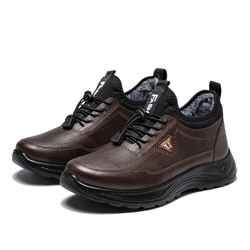 Zapatillas de nieve antideslizantes de felpa cálida unisex para hombres y mujeres, calzado casual de invierno