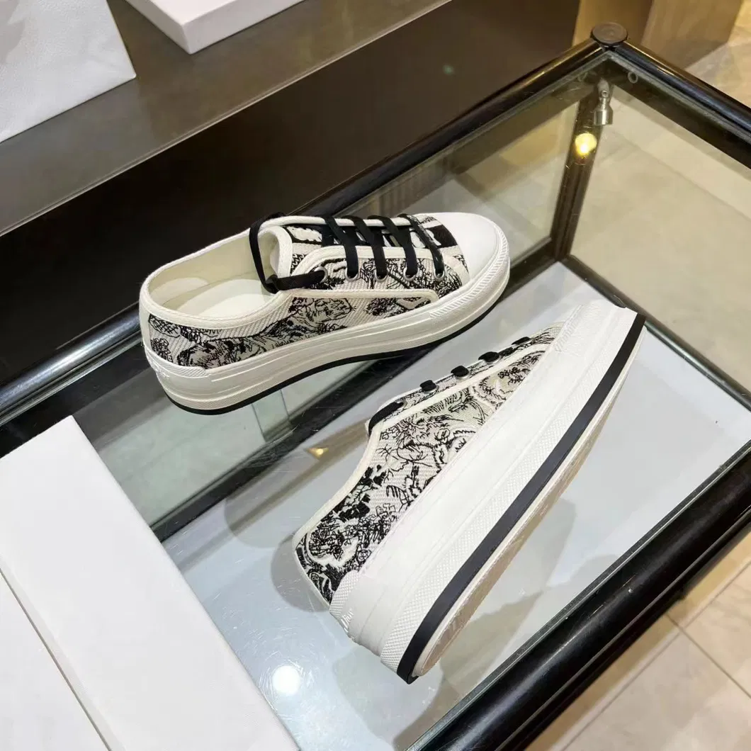 Zapatos de lona de lujo bordados para adultos