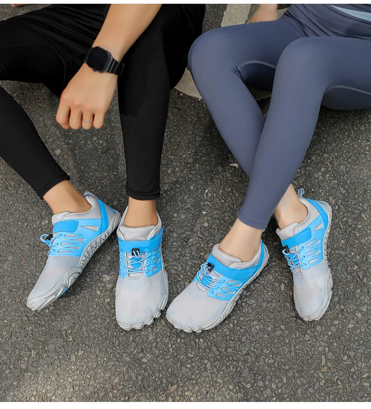 Zapatillas de montañismo unisex antideslizantes para exteriores, calzado deportivo barefoot con suela de goma