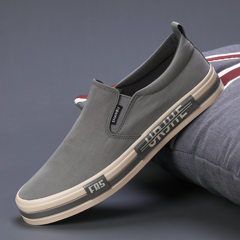 Venta al por mayor de fábrica, OEM, logotipo personalizado, clásico, vulcanizado, zapatillas informales, de paseo, modernas, para hombres, zapatos de lona