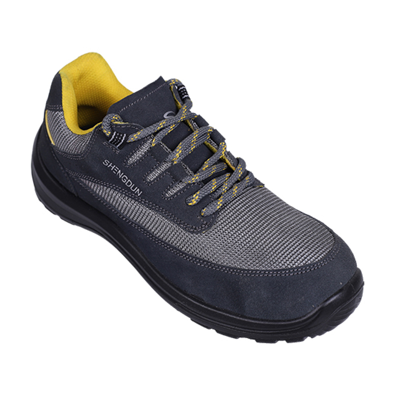 Zapatos de seguridad adhesivos de poliuretano de ante grueso de alta calidad con grandes Suelas