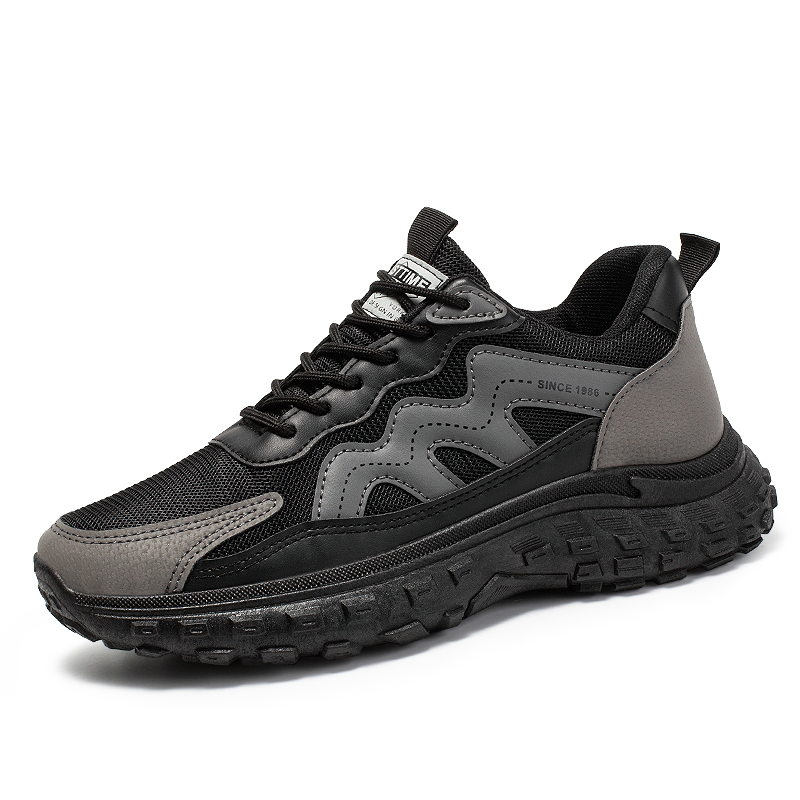 Zapatilla deportiva casual de hombre con suela gruesa personalizada para correr al aire libre