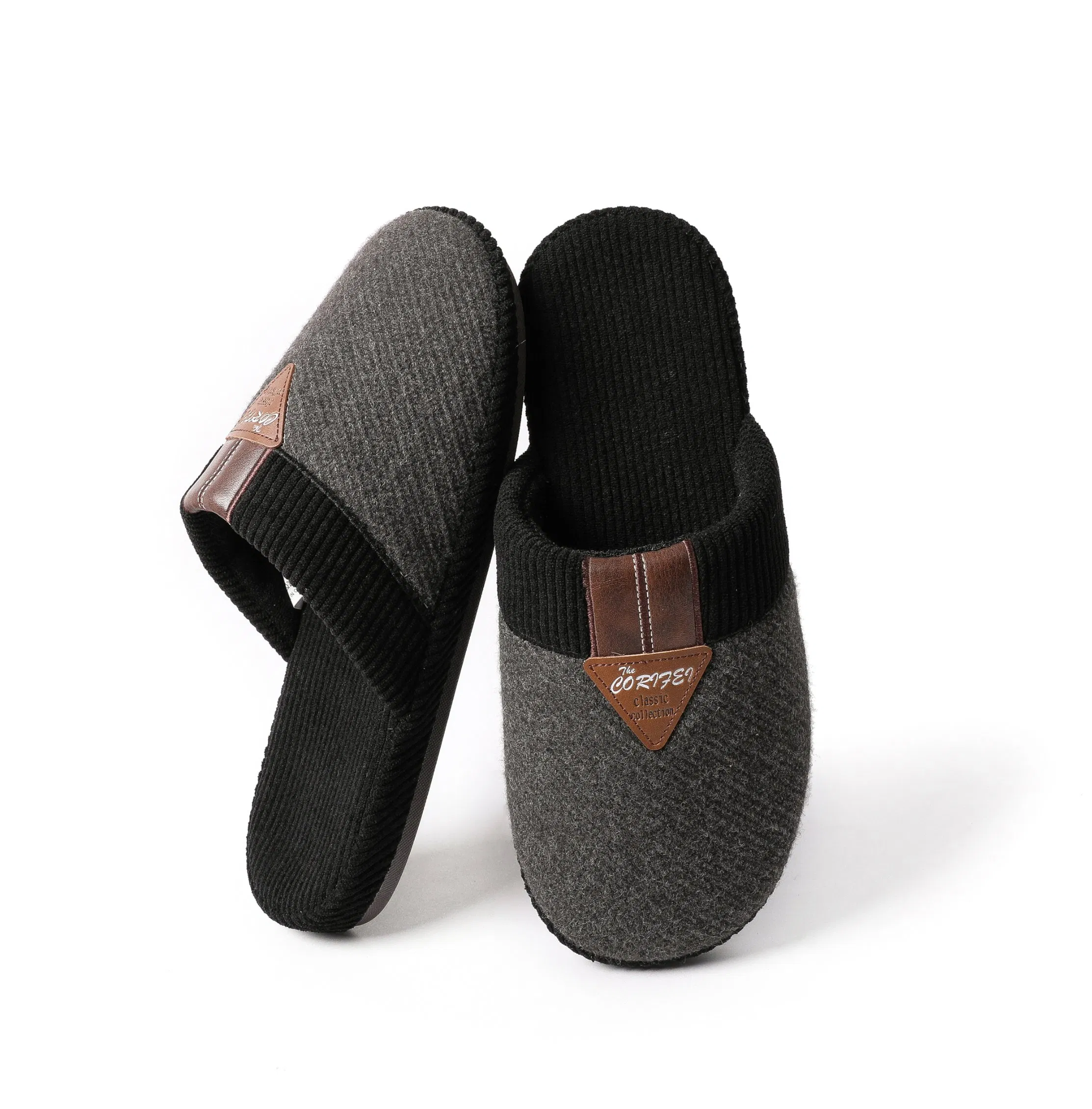 Corifei Nuevo Zapatilla Hombre Invierno Hogar Interior Zapatos Zapatilla Antideslizante Peludo