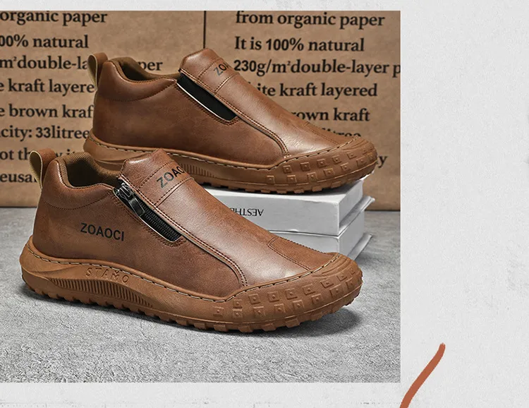 Zapatos de tablero casuales cómodos para hombres - Diseño sin cordones