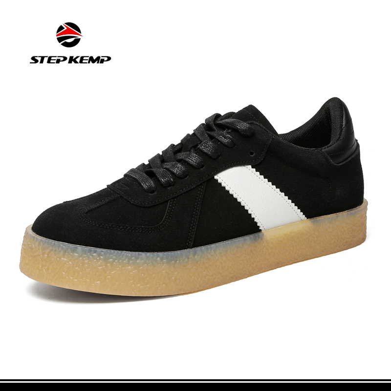 Zapatillas de plataforma casual para hombres blancas, transpirables, para patinaje Ex-25s4003