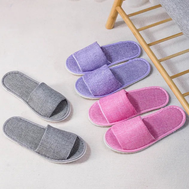 Zapatillas de hotel personalizadas con logo EVA baratas desechables para baño de hotel