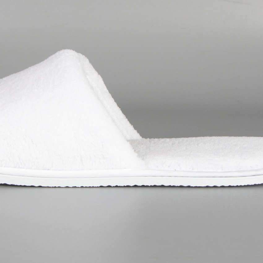 Zapatillas desechables de coral de felpa blanca de lujo para hotel, resort, spa y aviación