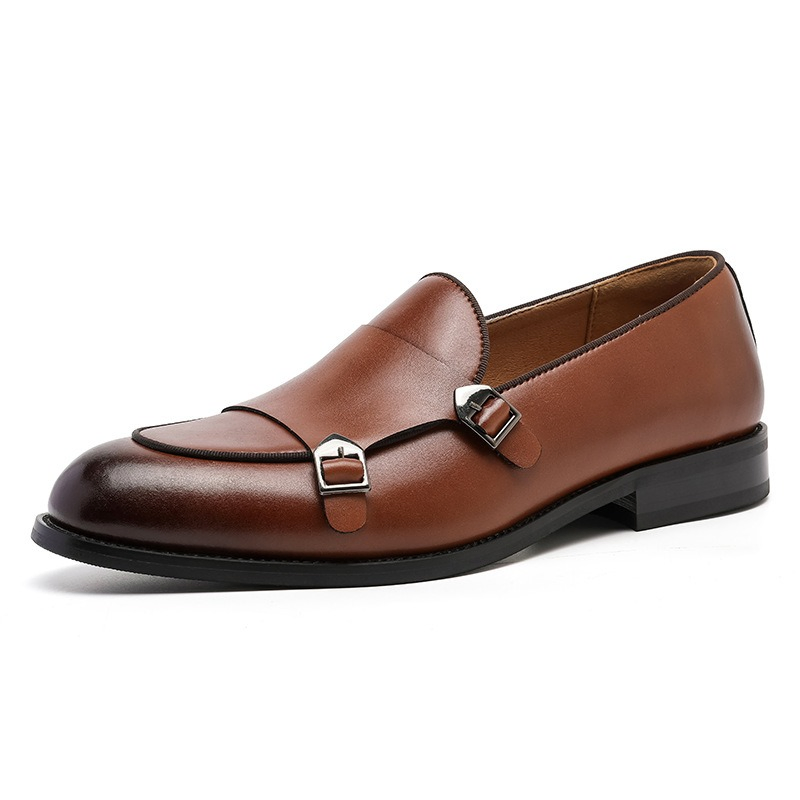Zapatos de vestir para hombres OEM - Zapatos de cuero genuino personalizables para regalos corporativos
