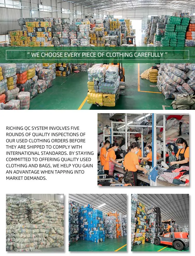 Línea de producción y clasificación de ropa y calzado