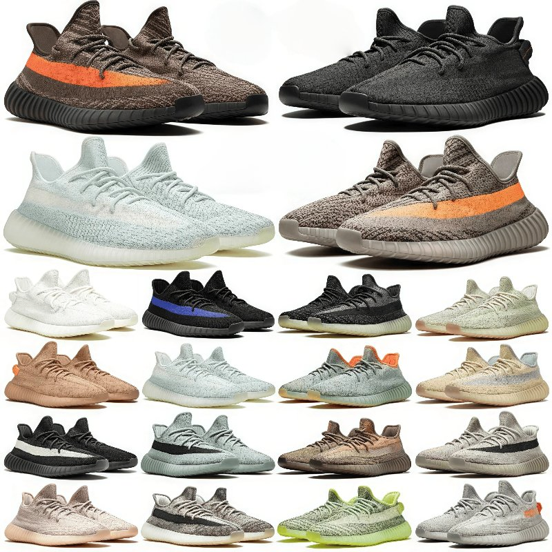 Zapatos de diseñador Yeezy casuales de moda con característica que brilla en la oscuridad