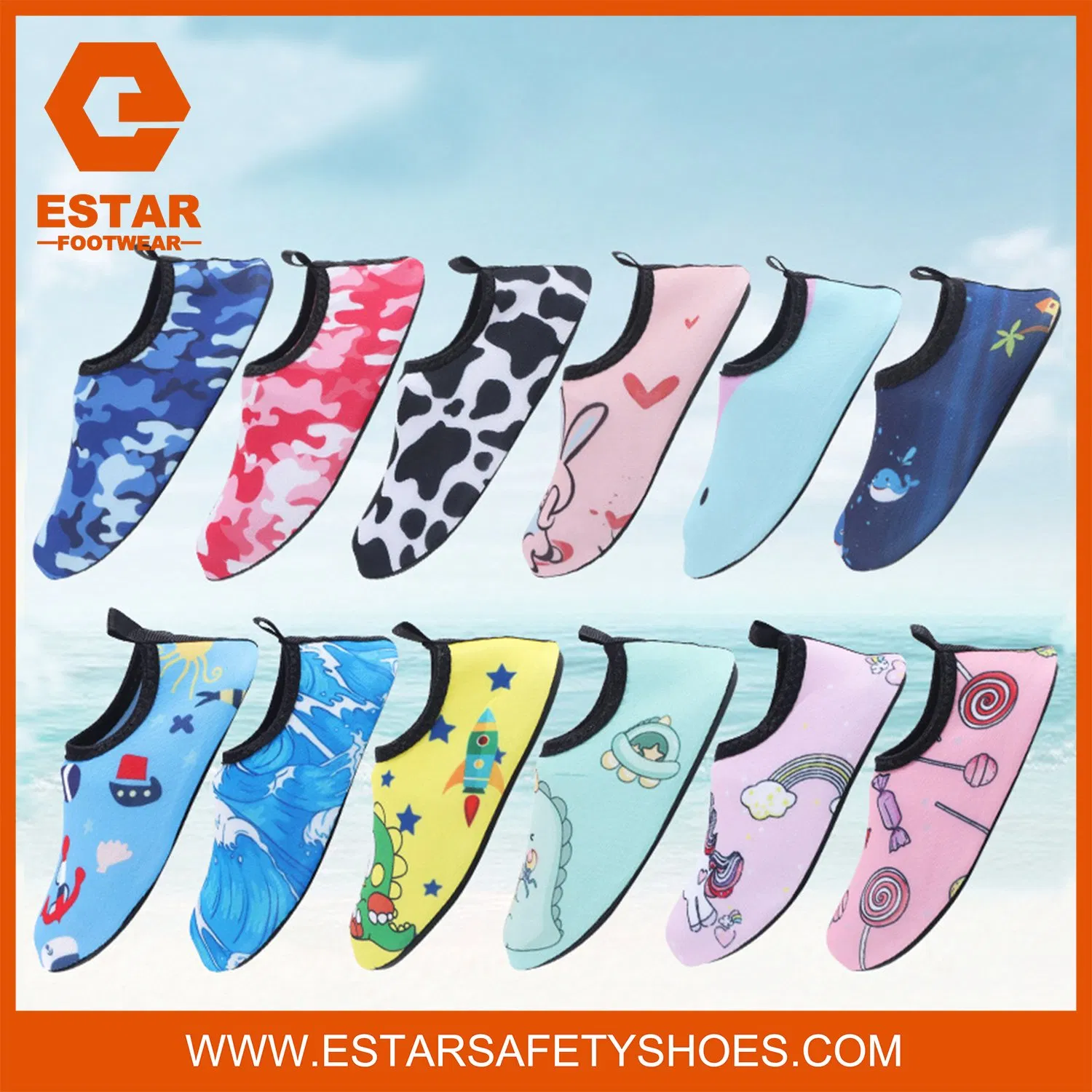 Zapatos de playa de agua para niños, secos rápidamente, sin suela, para deportes al aire libre