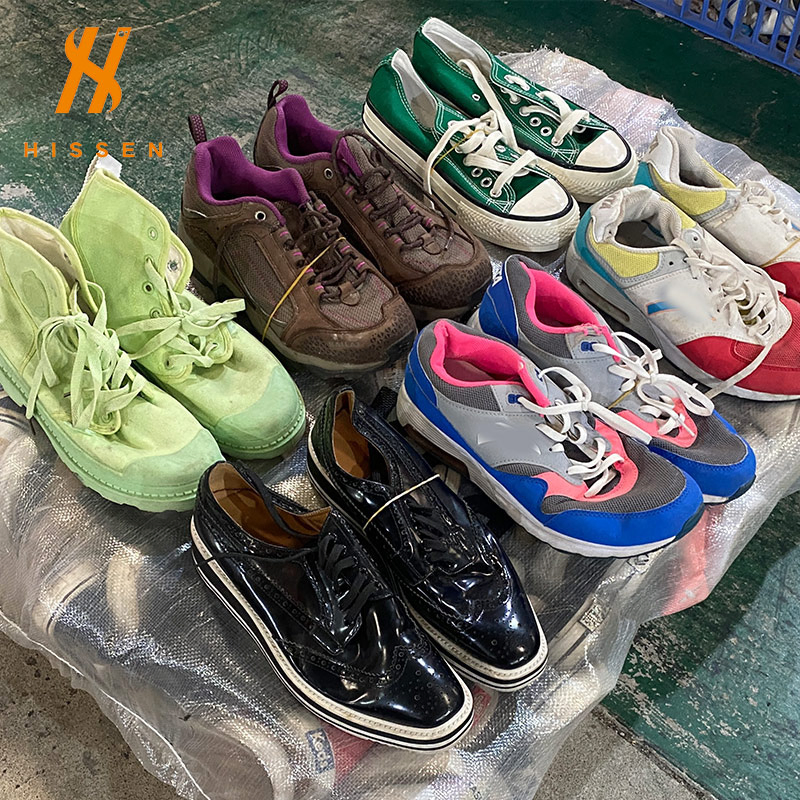 Fábrica profesional de cuero usado para hombres, zapatos de segunda mano, tacones altos