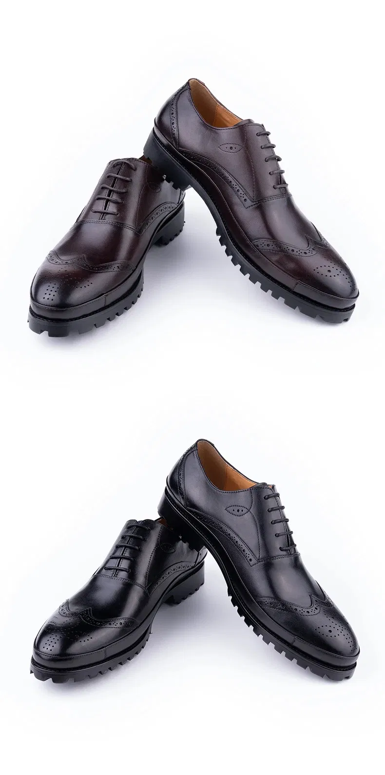 Zapatos de cuero brogue hechos a mano para hombre, nuevos, para oficina y eventos sociales, clásico